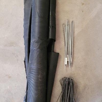 Weed Barrier Fabric and Stakes