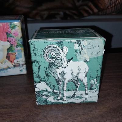 VINTAGE HANDY FROG HAND LOTION-RAMS HEAD AFTER SHAVE AND ALASKEN MOOSE