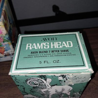 VINTAGE HANDY FROG HAND LOTION-RAMS HEAD AFTER SHAVE AND ALASKEN MOOSE