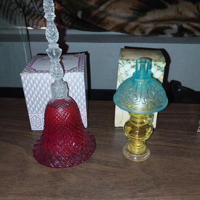 VINTAGE BABY HIPPO "TOPAZE'-NOSTALIC GLOW-ROSEPOINT BELL AND UNICORN