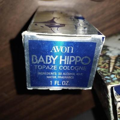 VINTAGE BABY HIPPO "TOPAZE'-NOSTALIC GLOW-ROSEPOINT BELL AND UNICORN