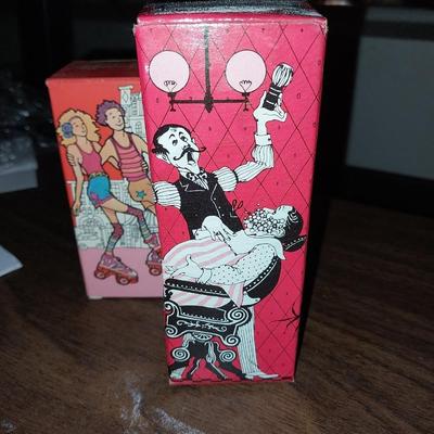 VINTAGE ROLLING ROLLER SKATE "ZANY" COLOGNE-GORILLA BUBBLE BATH-BARBER SHOP BRUSH
