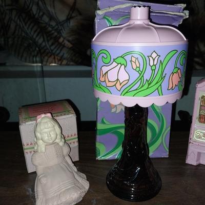 VINTAGE PRECIOUS PRICILLA-LAMP-HUTCH AND CHAIR