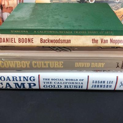 LOT 7D: Vintage Books - David Dary's Cowboy Culture, Richard Erodoes' Saloons of the Old West, E Lisle Reedstrom's Authentic Costumes &...