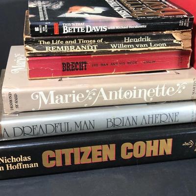 LOT 12D: Vintage Biography Books - Catherine the Great, Horatio Alger, Marie Antoinette, Bette Davis & More