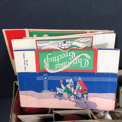 LOT 21D: Vintage Christmas Collection - Ornaments, Paper Mache Pulp Santa & More