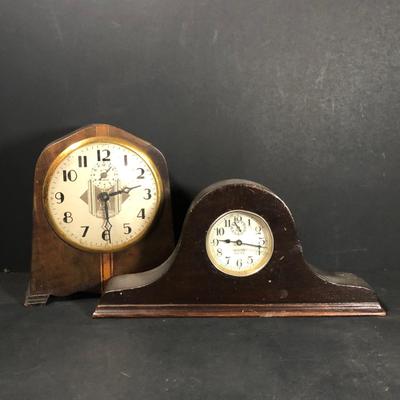 LOT 33D: Vintage Clocks - Westclox Baby Ben Mantle Clock & Ingraham Eight Way Clock