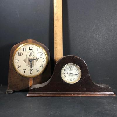 LOT 33D: Vintage Clocks - Westclox Baby Ben Mantle Clock & Ingraham Eight Way Clock
