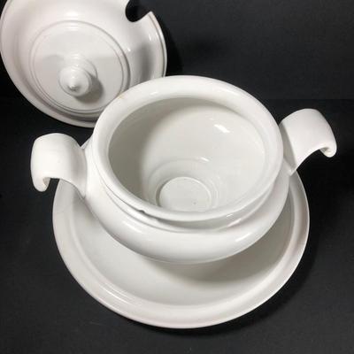 LOT 40D: Soup Tureen Made in Portugal & Pfaltzgraff Pieces