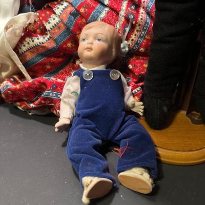 LOT 43L: Collection of Vintage Dolls- Porcelain & More