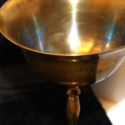 Vintage Pair of Goblets In Black Hinged Case 10" x 7 1/2" x 4 1/4"