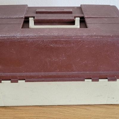 Tackle Box filled with Tackle, Line, Weights, and Much More