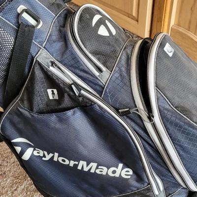 Taylor Made Golf Bag filled with Great Clubs, Gold Balls, & Tees