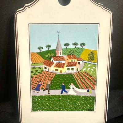 Villeroy & Boch Wedding Porcelain Cheese Cutting Board or Wall Hanging