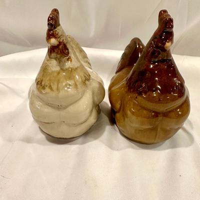 Vintage Ceramic Glazed Chickens