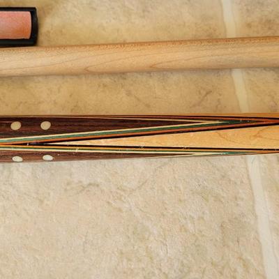 Pool Stick with Mother of Pearl Design &Case