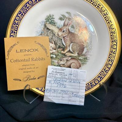 1975 â€œCottontail Rabbitsâ€ Lenox Limited Edition from the Boehm Woodland Wildlife Collection