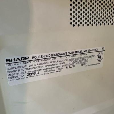 Lot 1180 sharp carousel microwave