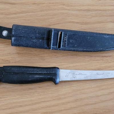 Vintage J Marttiini, Finland Fillet Knife with Sheath