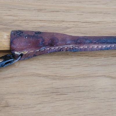 Vintage J Marttiini, Finland Fillet Knife with Tooled Leather Sheath