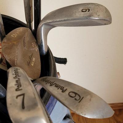 Vintage Golf Bag with Contemporary Clubs