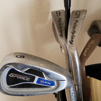 Vintage Golf Bag with Contemporary Clubs