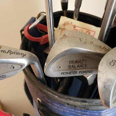 Vintage Golf Bag with Contemporary Clubs