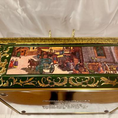 Large E.OTTO SCHMIDT Biscuit Cookie Tin Box Nurnberg Germany 1985