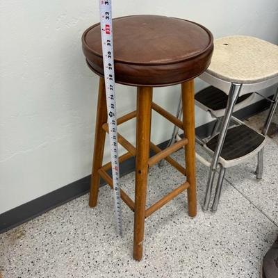 lot 1170 wood and metal stools