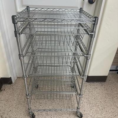 Lot 1193 rolling wire cart
