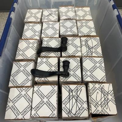 lot 1178 40 baldwin door handles with storage bins