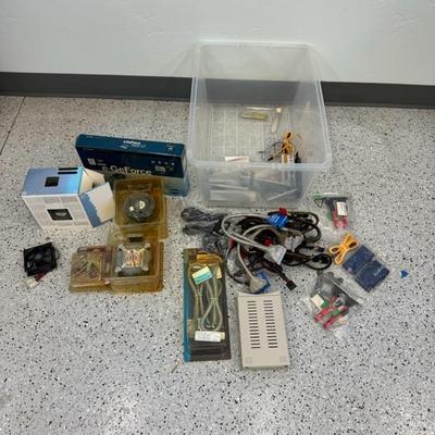 lot 1179 computer gear with storage bins