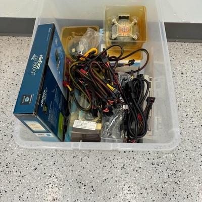 lot 1179 computer gear with storage bins