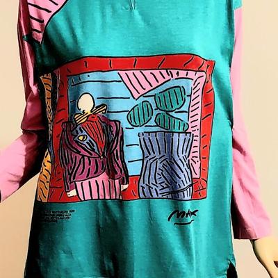 Vtg Peter Max Rare Neo Max Top/& Tie Red Room by Dega 1978