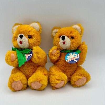1960â€™s Vintage Shanghai Golden Mohair Teddy Bears (2)