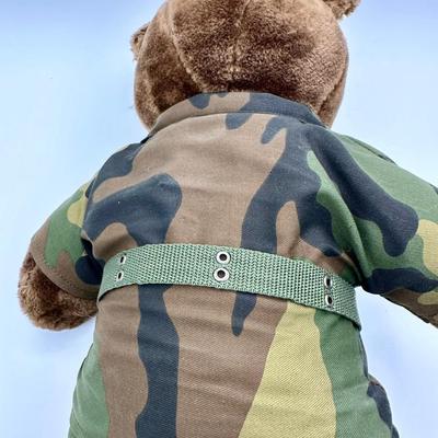 Large Vintage Bear Forces of America 1989 â€œArmyâ€ Bear IRA Green Camo