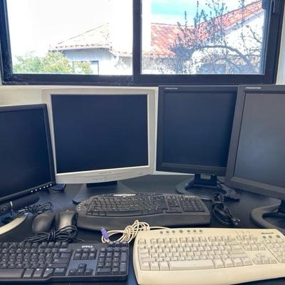 Lot 1222 variety of computer monitors