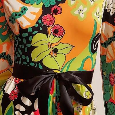 Vtg 60s Timeless Flower Power Creation by Marion Rigney Ltd dress
