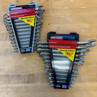 lot 1242 craftsman 12-pc wrench set