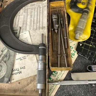 Lot 1241 miscellaneous tools, including micrometers
