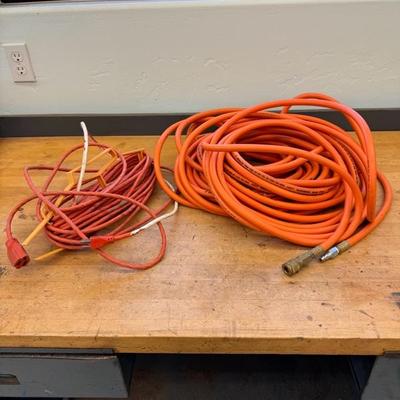 Lot 1245 extension cord and water hose