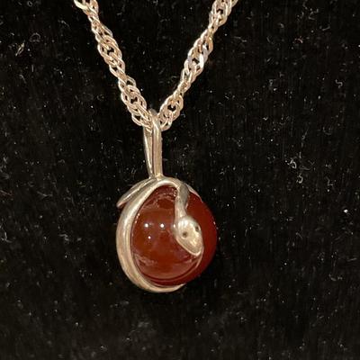 Sterling & Baltic Amber necklace