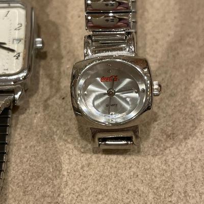 3 silver tone band watches