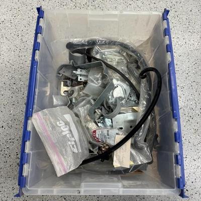 Lot 1258 miscellaneous hardware in tote box