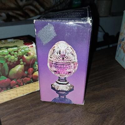 VINTAGE CRYSTALGLOW CANDLE-CRYSTALPOINT "COTILLION" COLOGNE-HEARTSIDE CREAM SACHET-MORE