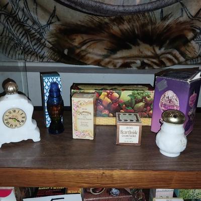 VINTAGE CRYSTALGLOW CANDLE-CRYSTALPOINT "COTILLION" COLOGNE-HEARTSIDE CREAM SACHET-MORE