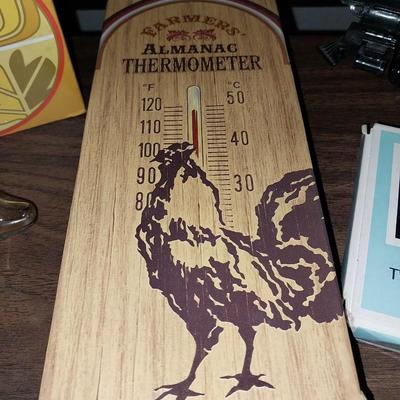 VINTAGE FARMERS THERMOMETER-ALKA SELTZAR SOAPS-DOLPHIN-LOCOMOTIVE