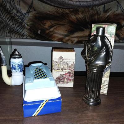 VINTAGE SHIRT & TIE-LARGE CHESS PIECE-FIRE ALARM BOX-TOBACCO PIPE
