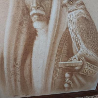 SIGNED PICTURE OF A FALCONER FROM SAUDI ARABIA