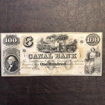 1800'S CANAL BANK, $100 BILL